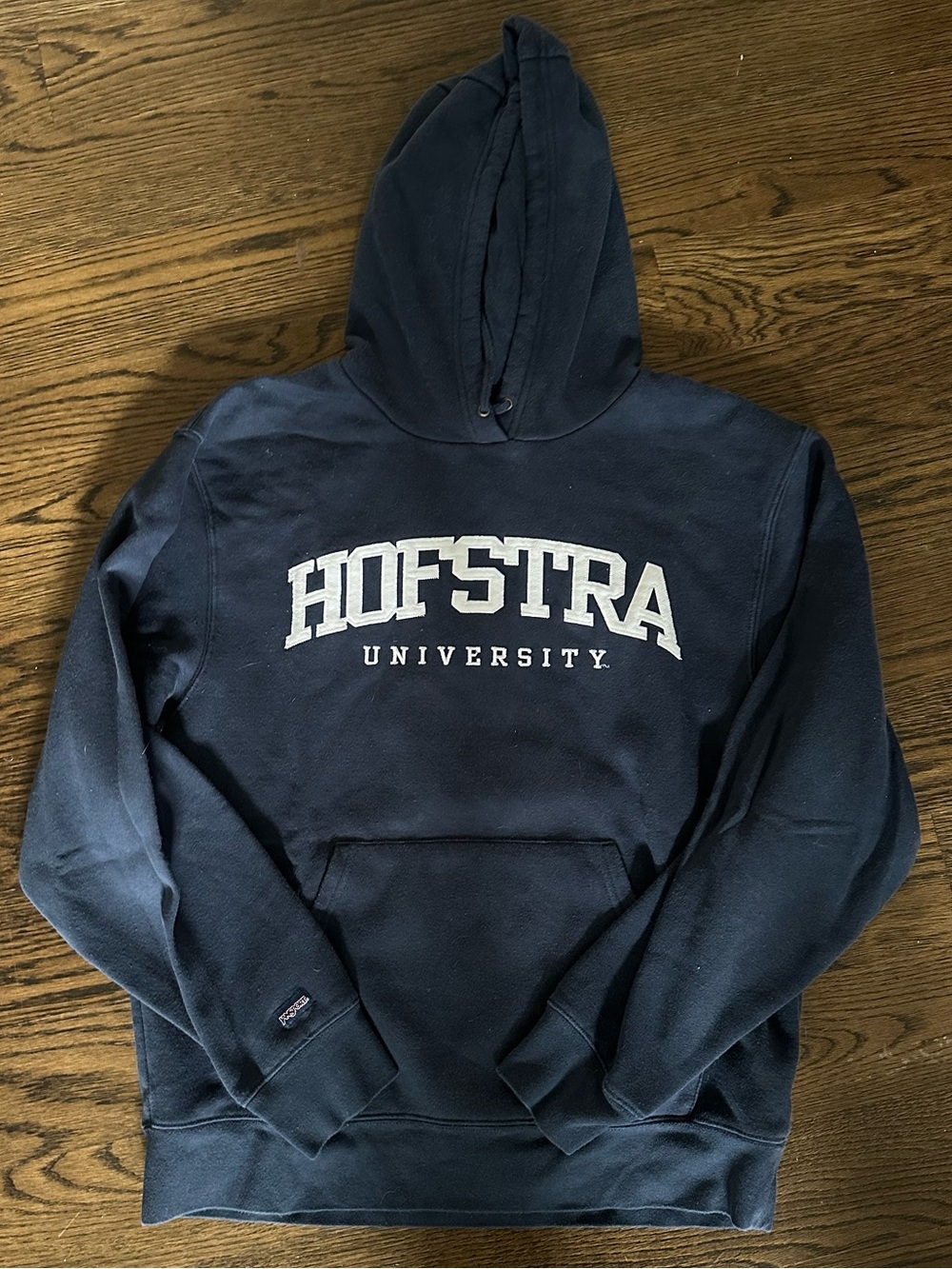 Hofstra University college hooded sweatshirt with white embroidery- size M